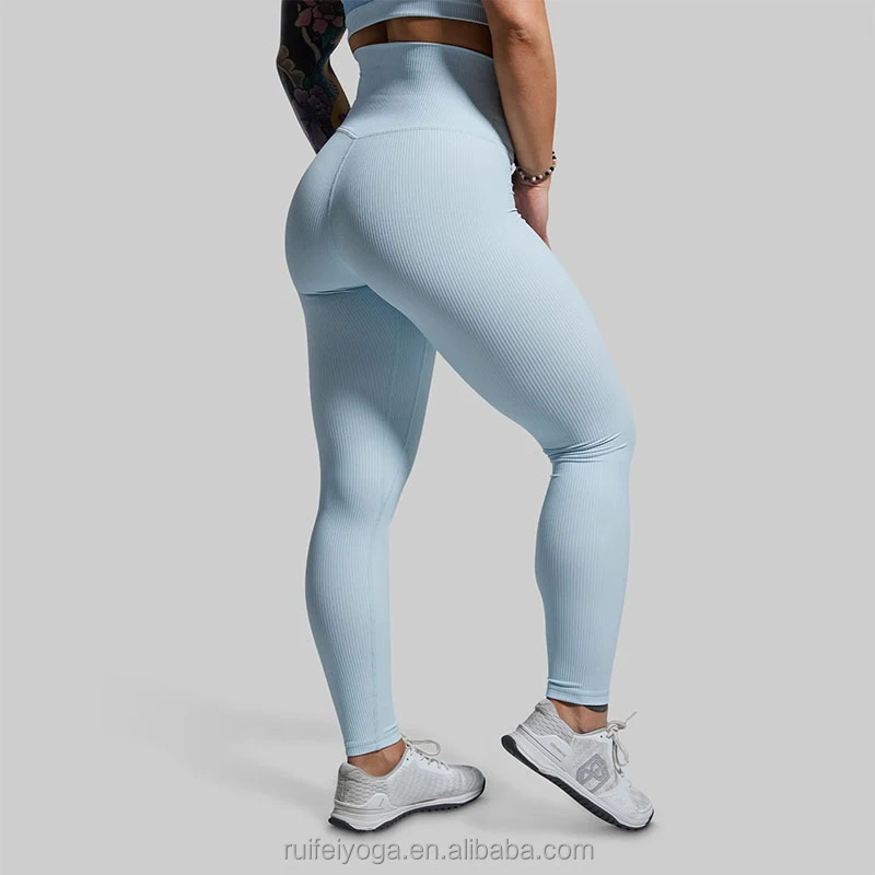 Custom Quick Dry Organic Cotton Yoga Pants High Waisted Gym Fitness Compression Butt Lifting Women Yoga Leggings