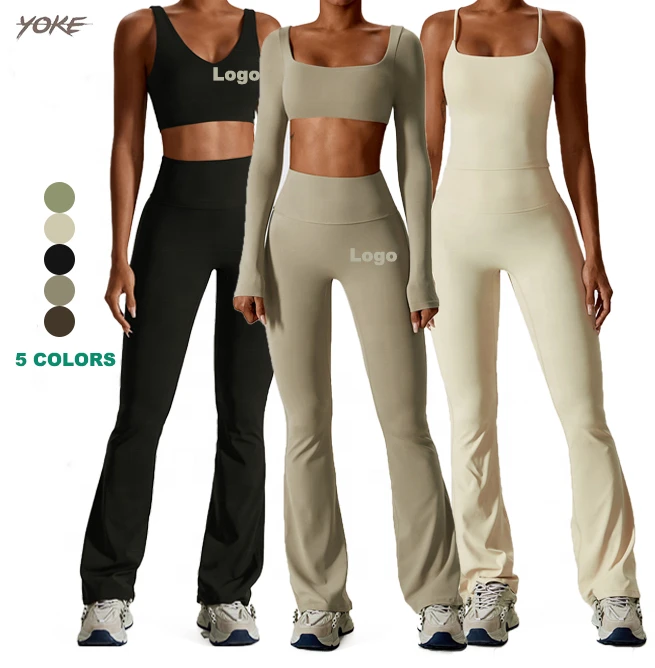 Yoke 2024 Ropa Femeninas Loungewear Sin Costura Sportswear Recycle Atheleisure Yoga Gimnasio Conjunto Gym Fitness Sets For Women