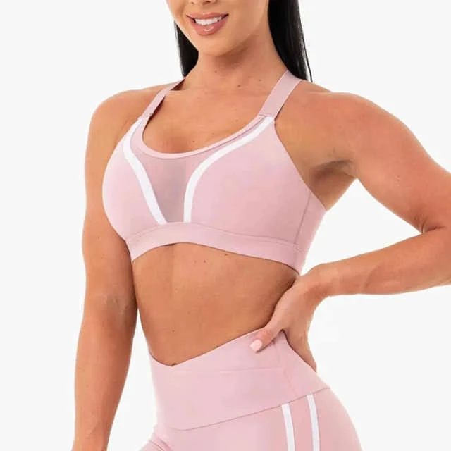 Women's High Support Cross Back Sports Bra for Yoga Gym-Breathable Eco-Friendly Quick Dry Custom Design Women Sports Bra