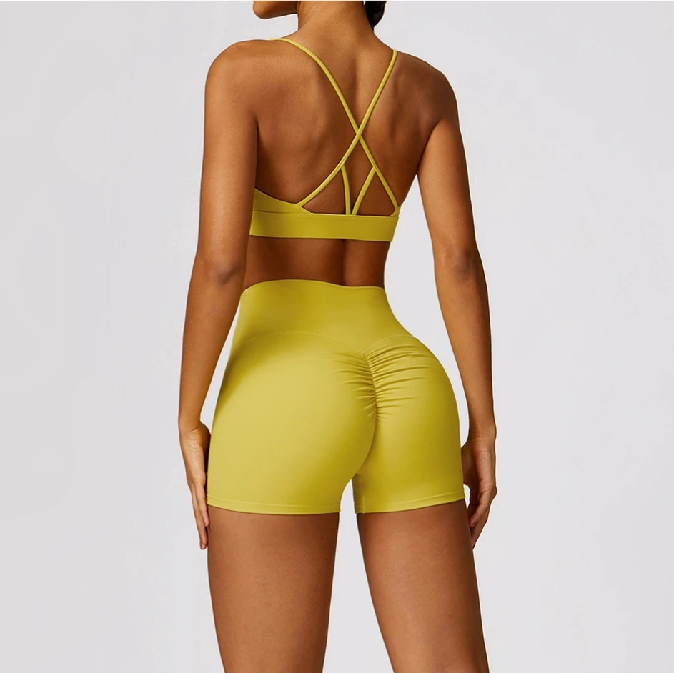 High Quality Sport Wear Women Set Sports Bra And Shorts Sets 2 Piece Yoga Sets Sportswear Fitness For Women