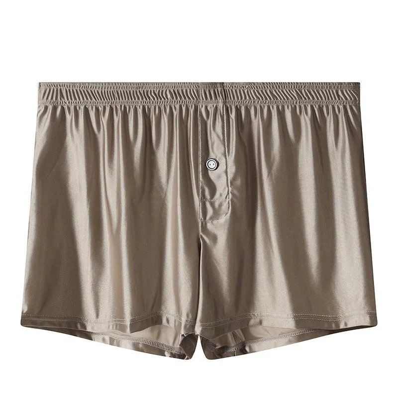 Men's High-End Elastic Waist Vintage Breathable Polyester/Cotton Loose-Fitting Sports Four-Cornered Shorts Casual Base Shorts