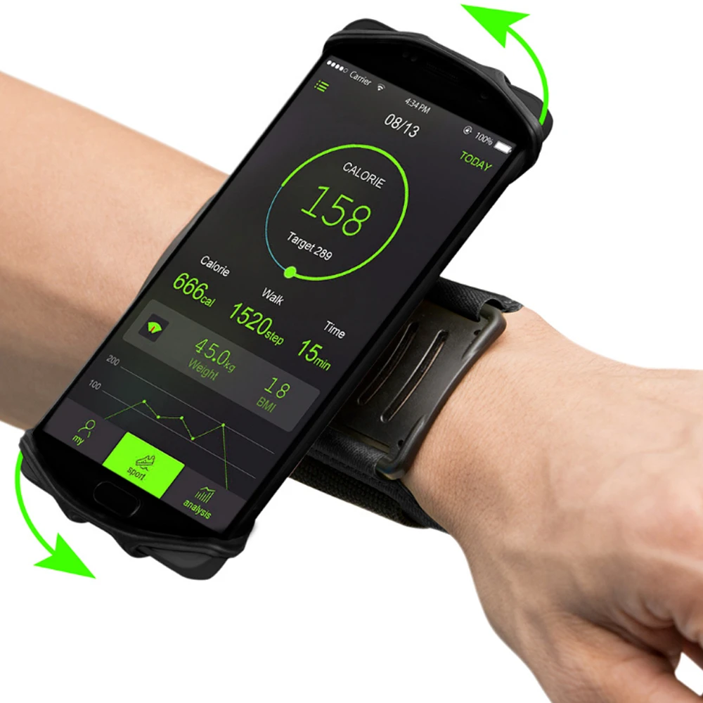7Mile Non-detachable 360 Rotate Sport Running Silicone ABS Waterproof Shockproof Armband Phone Holder for /Iphone