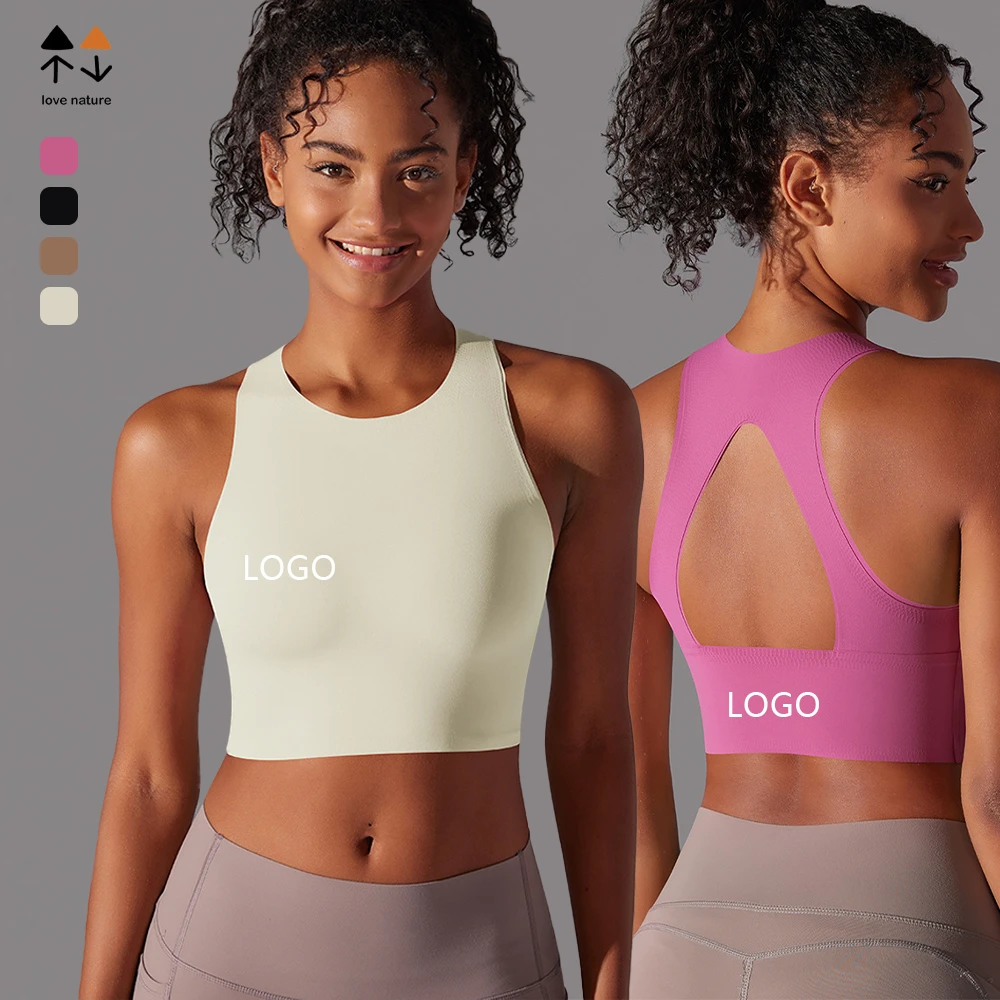 Hot Selling Yoga Stretchy Fitness Training Bra Woman High Quality Sportswear Hollow Out Backless Gym Tank Top