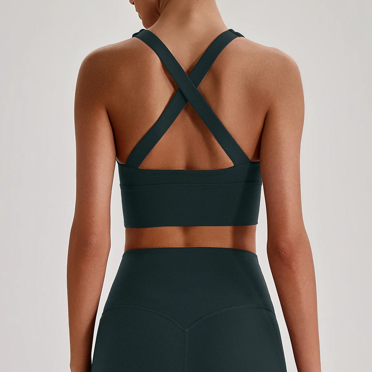 Custom Logo Women Seamless Yoga Tank Top Padded Sports Bra Breathable Quick Dry Gym Workout Activewear 4158