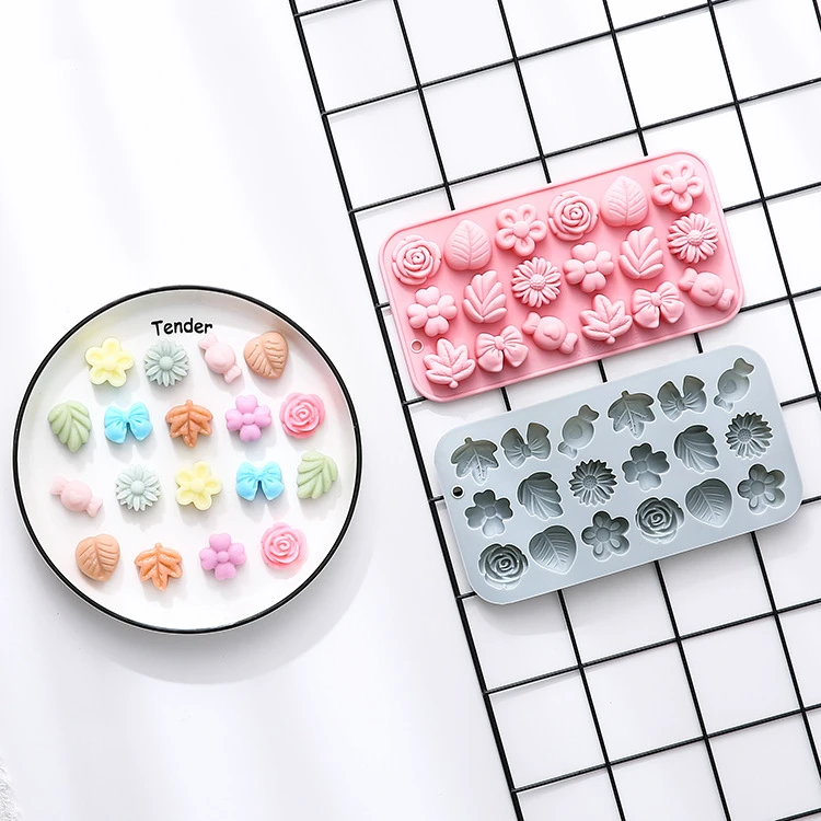 Eco Friendly Cute Design Food Grade Safety Non-Stick Plant Shaped Silicone Baking Mold Easy-Release Chocolate Candy Cake Mold