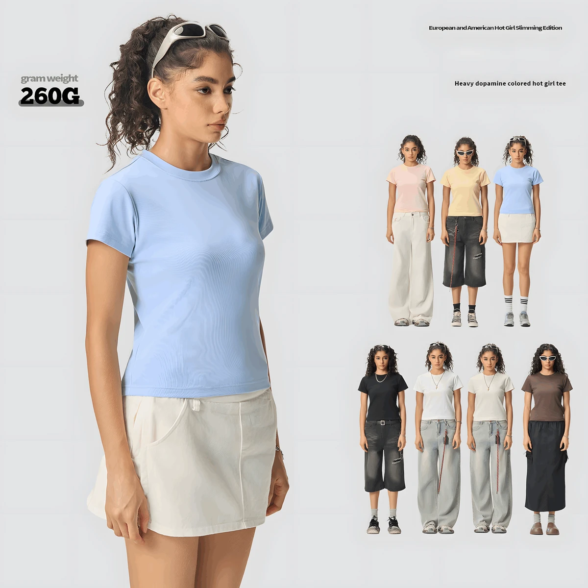Women's Slim Fit Cotton Spandex Regular Shoulder Short Sleeve Top Cotton Elastane Standard Shoulder Fitted Base Layer T-shirt