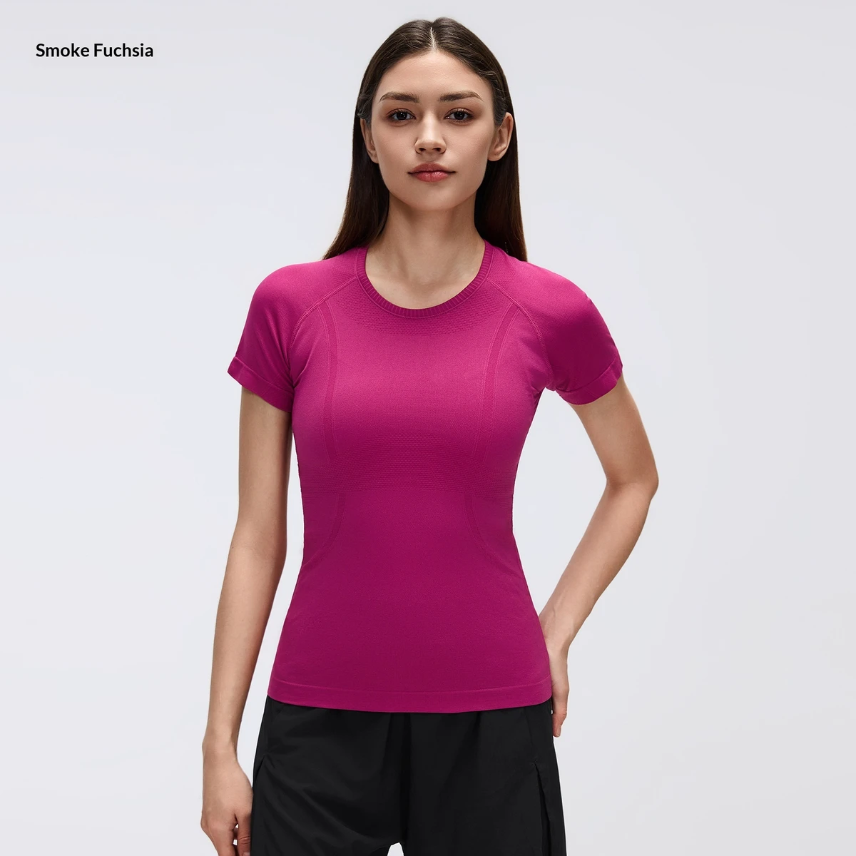 Hot Sale Women's Slim Fit Round Neck Seamless Short Sleeve T-Shirts Comfy Horse Riding Pickleball Pilates Wear Workout Shirts