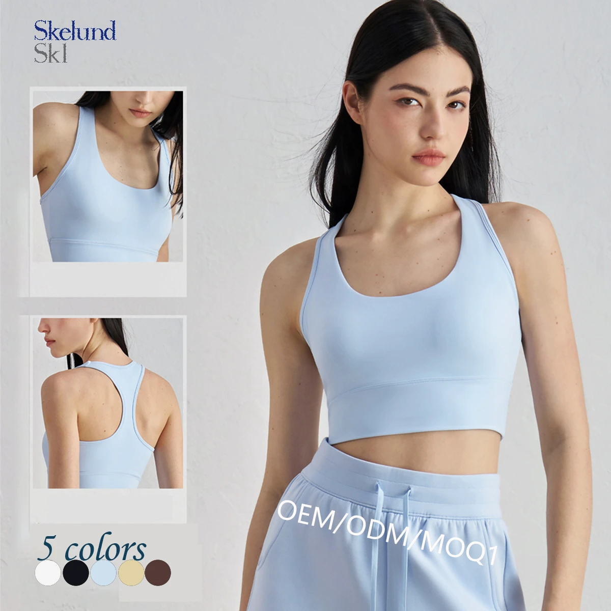 High Intensity Shockproof Racerback Sports Bra with Padded Yoga Vest Support Racerback Yoga Sports Bra with Removable Padding