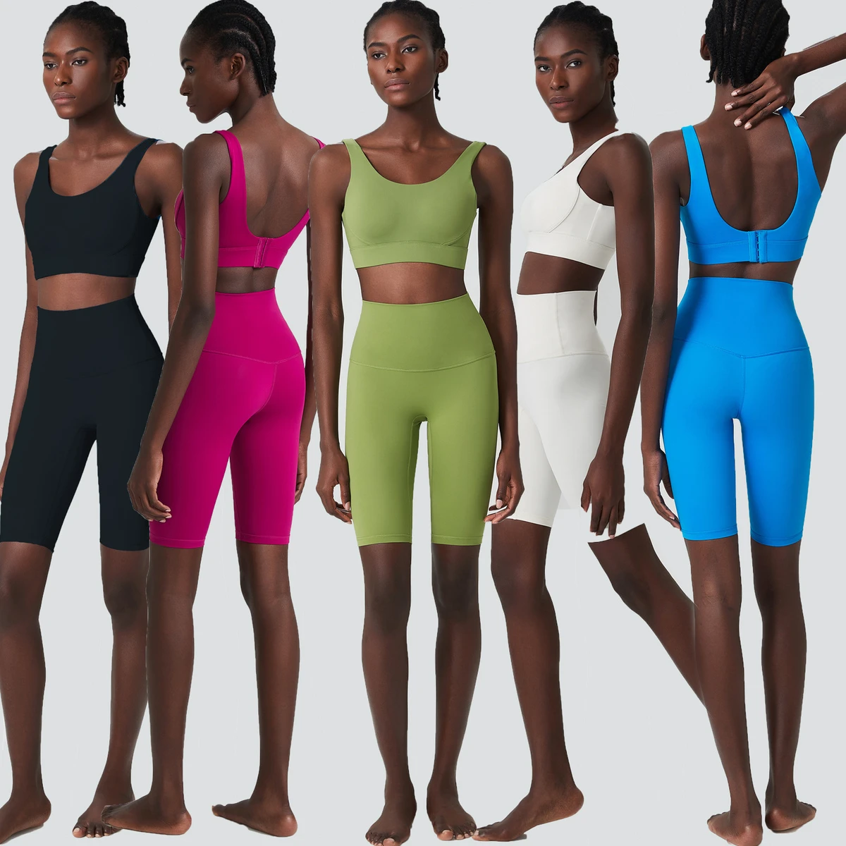 Workout Outfits Yoga Clothes For Women Butt Lifitng Shorts Yoga Suit Clothes Woman Ropa De Yoga Seamless Bra