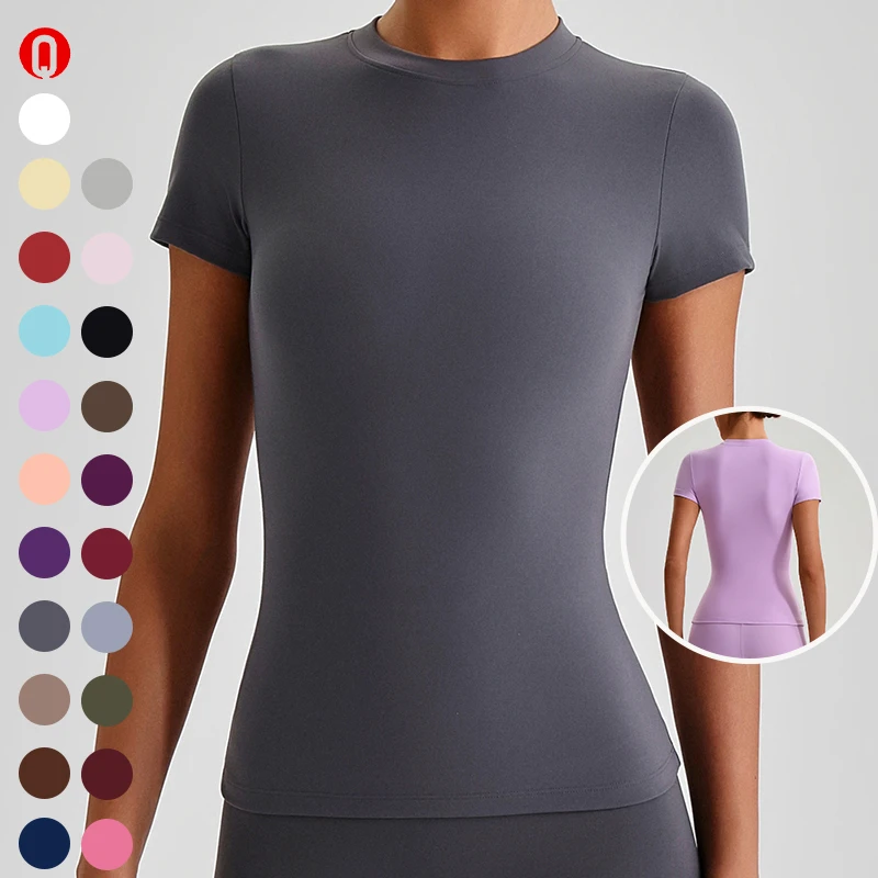 Custom Logo High-stretch Breathable Plain Blank Tees Outdoor Running Casual Street Wear Short-sleeved Sports T-shirt Yoga Top