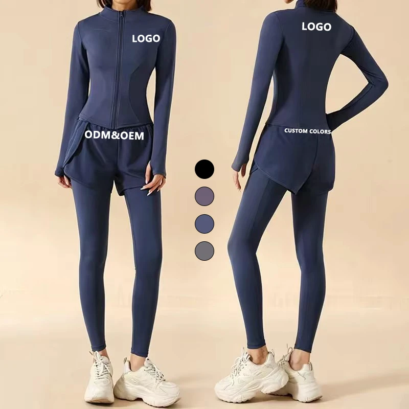 Women's Yoga Suit 2-Piece Set High Waist Hip-lifting Quick-drying Solid Pattern Spandex/Polyester Workout Clothes Spring Autumn