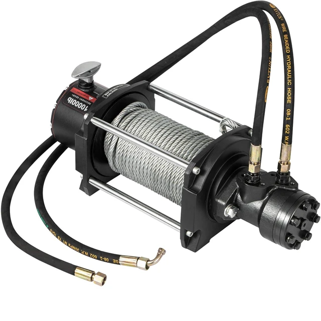 Compact 12000lbs 13000lbs 3 Ton Hydraulic Winch with Steel Wire Rope for Bulldozer Tractor Truck Boat Cranes Auto
