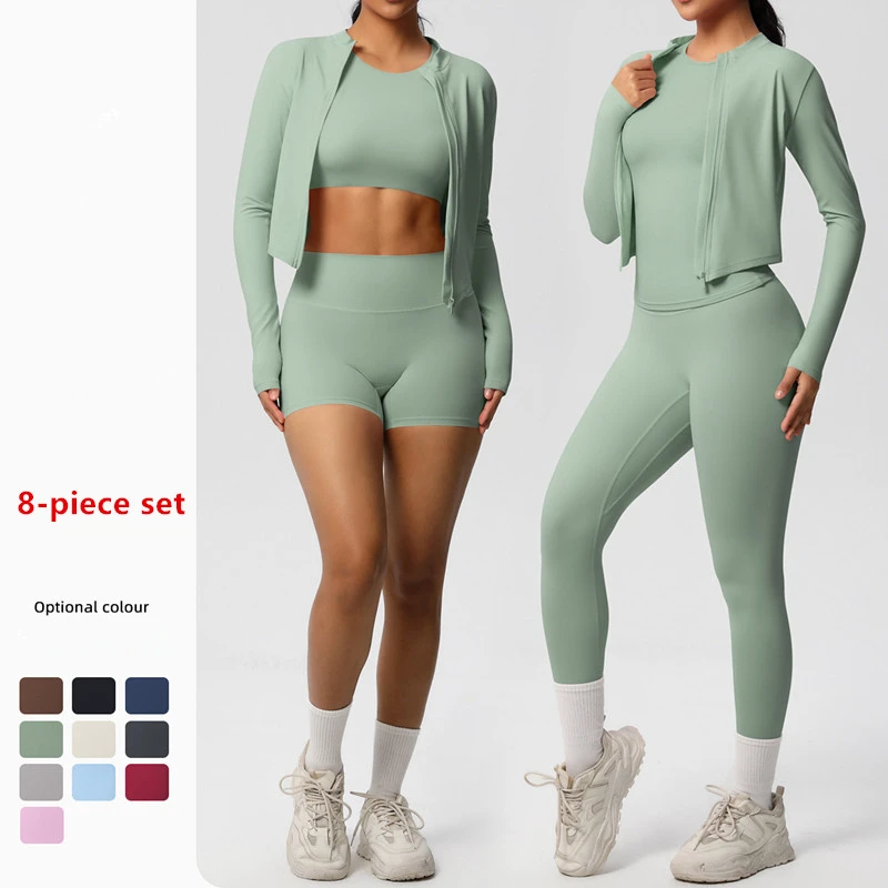 Hot Sale Buttery Soft Yoga Sets Four Way Stretch Womens Activewear Sets High Quality Deportivos Yoga Sets