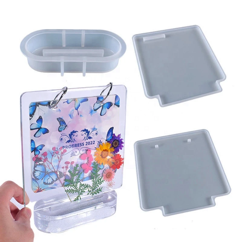 INTODIY Handmade Jumbo Calendar Hanging Board Silicone Mould Kit Epoxy Resin Base Notepad Mold for Home Decoration