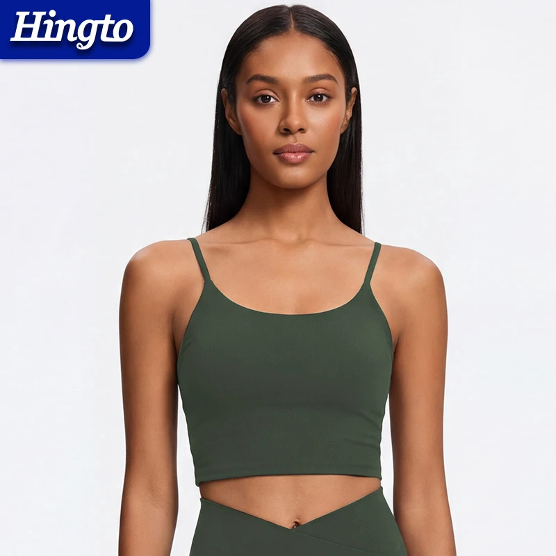 Hingto Pre-Sale In-Stock High Quality Nylon Spandex Yoga Bras