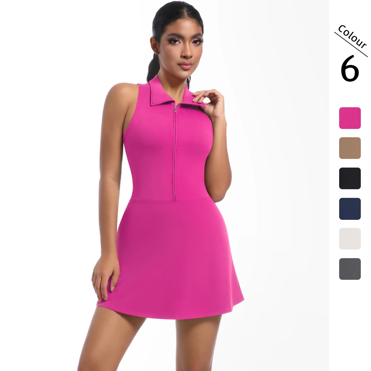 Newt Slim High Waist Breathable Front Logo Yoga Sport Dress Running Golf Tennis Yoga Suit Women