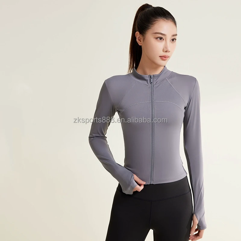Factory Direct Sales Low Price High Quality Customized Women's Fitness Sports Wear Long Sleeve Jacket Tight Running Yoga Top