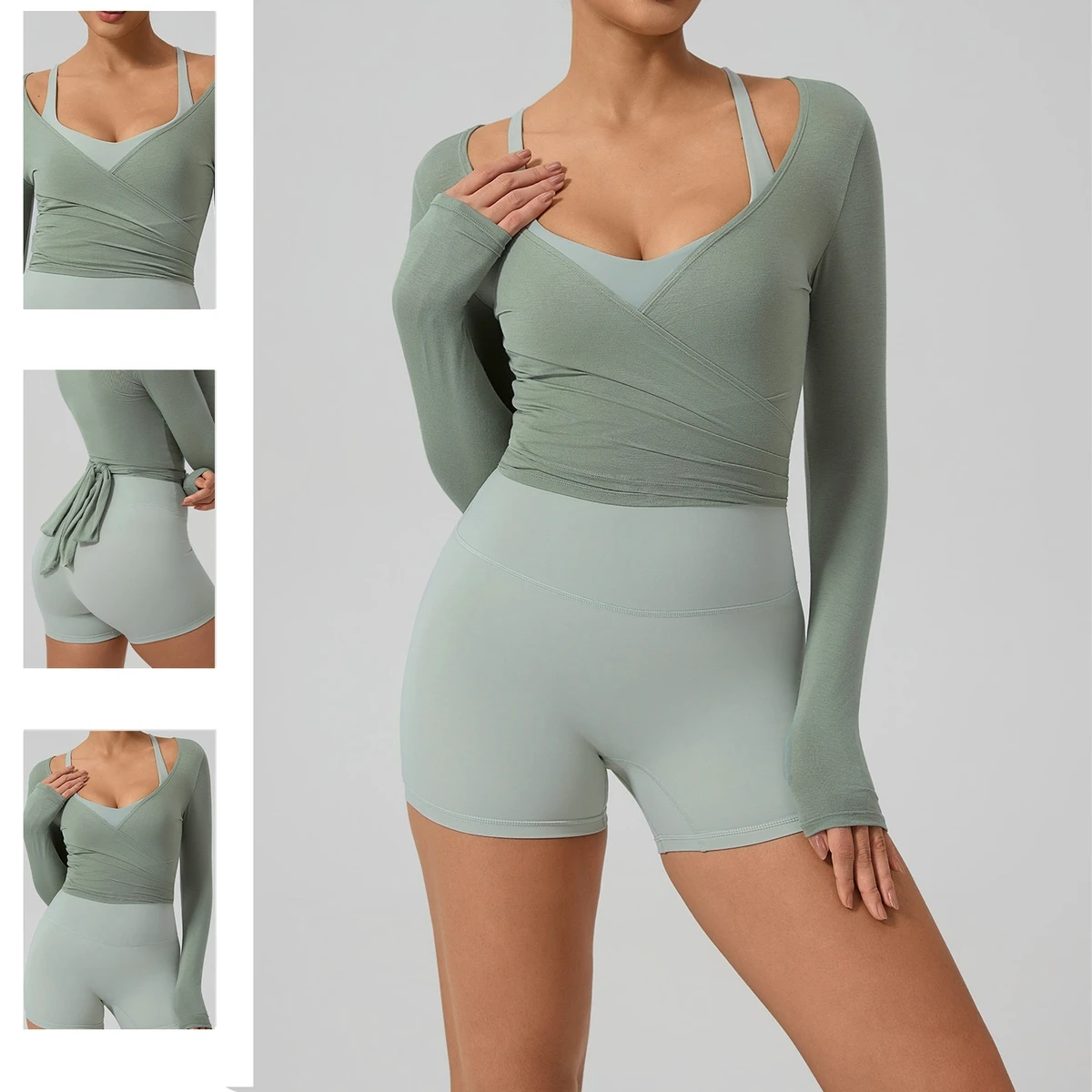 Ladies' Gym Top Long Sleeved Activewear Sports Pilates Skin Friendly Slimming Dance Top Clothing Women