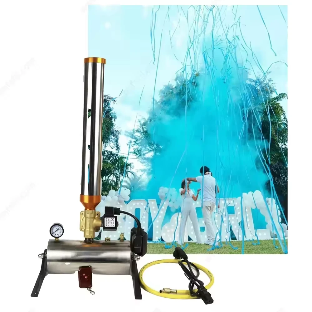 US 110V Remote Control Gender Reveal Electric Baby Shower Holi Wedding Graduation Party Streamer Spray Confetti Powder Machine