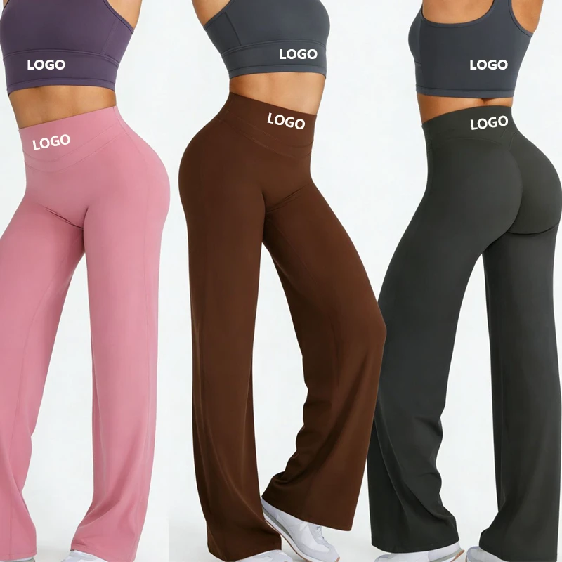OEM Yoga Clothing Custom High-Waisted Butt-Lifting Nude-Feel Pants Solid Color Women's Outdoor Fitness Leggings Low MOQ Accepted