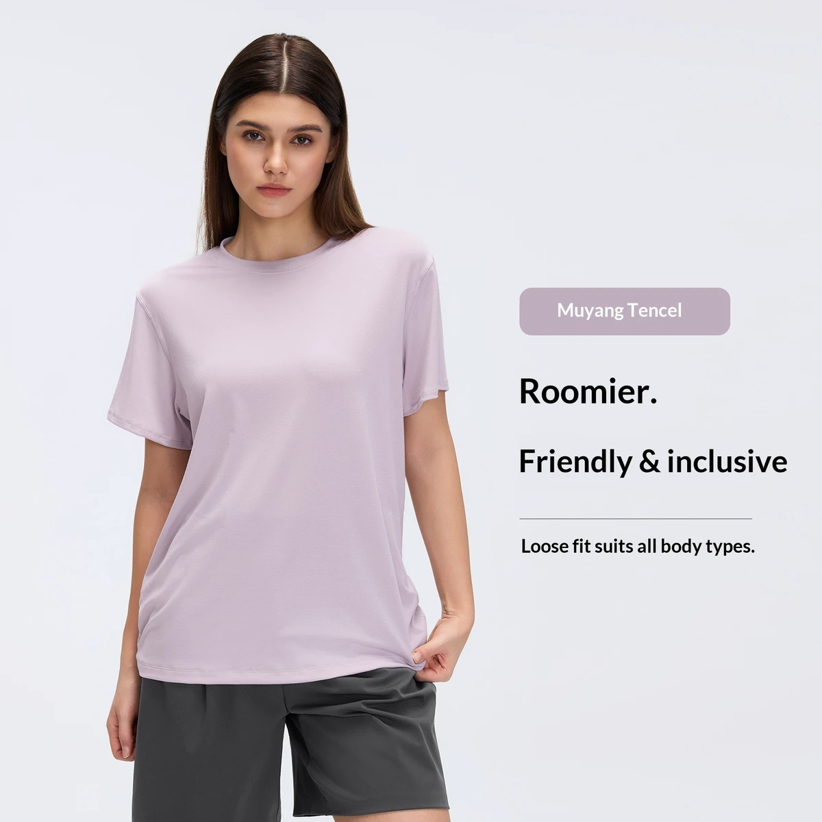 Simple Loose-fitting Breathable for Yoga Short-sleeve Women's Solid Color Running Fitness Crew Neck Casual Sports T-shirt