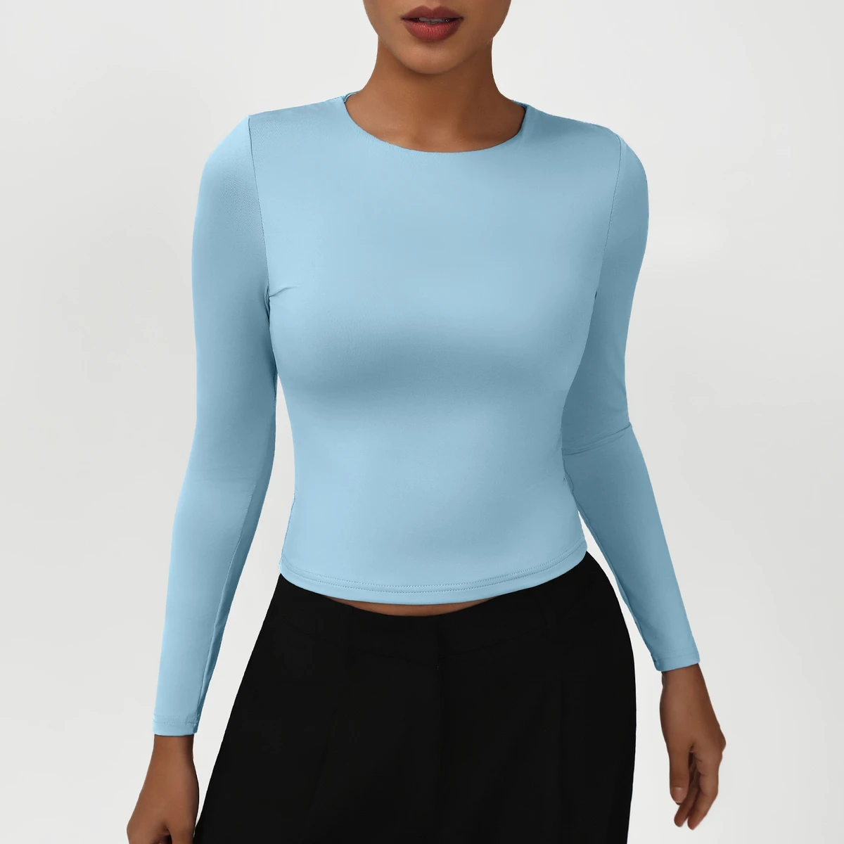 Wholesale Quick-drying Moisture-wicking Yoga Long-sleeved Top High Elastic Dance Training Fitness Wear T-shirt Long Sleeve