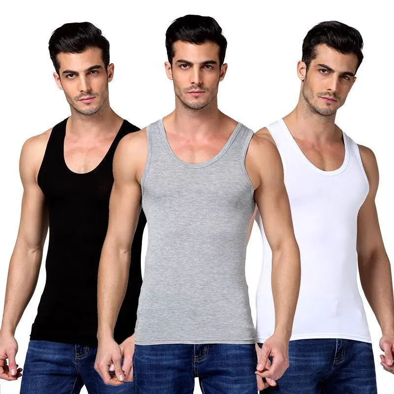 Hot Sale Fashion Breathable Tank Top Loose Sleeveless V-shaped Neck Running Sleeveless Fitness Gym Vests Cotton Tank Top