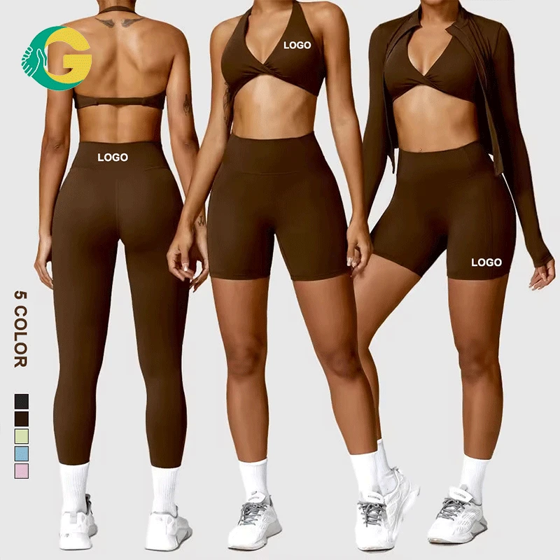 Buttery Soft Seamless Yoga Set with Sports Bra High Waist Leggings Yoga Sets Fitness Women Scrunch Butt Lifting Custom Logo OEM
