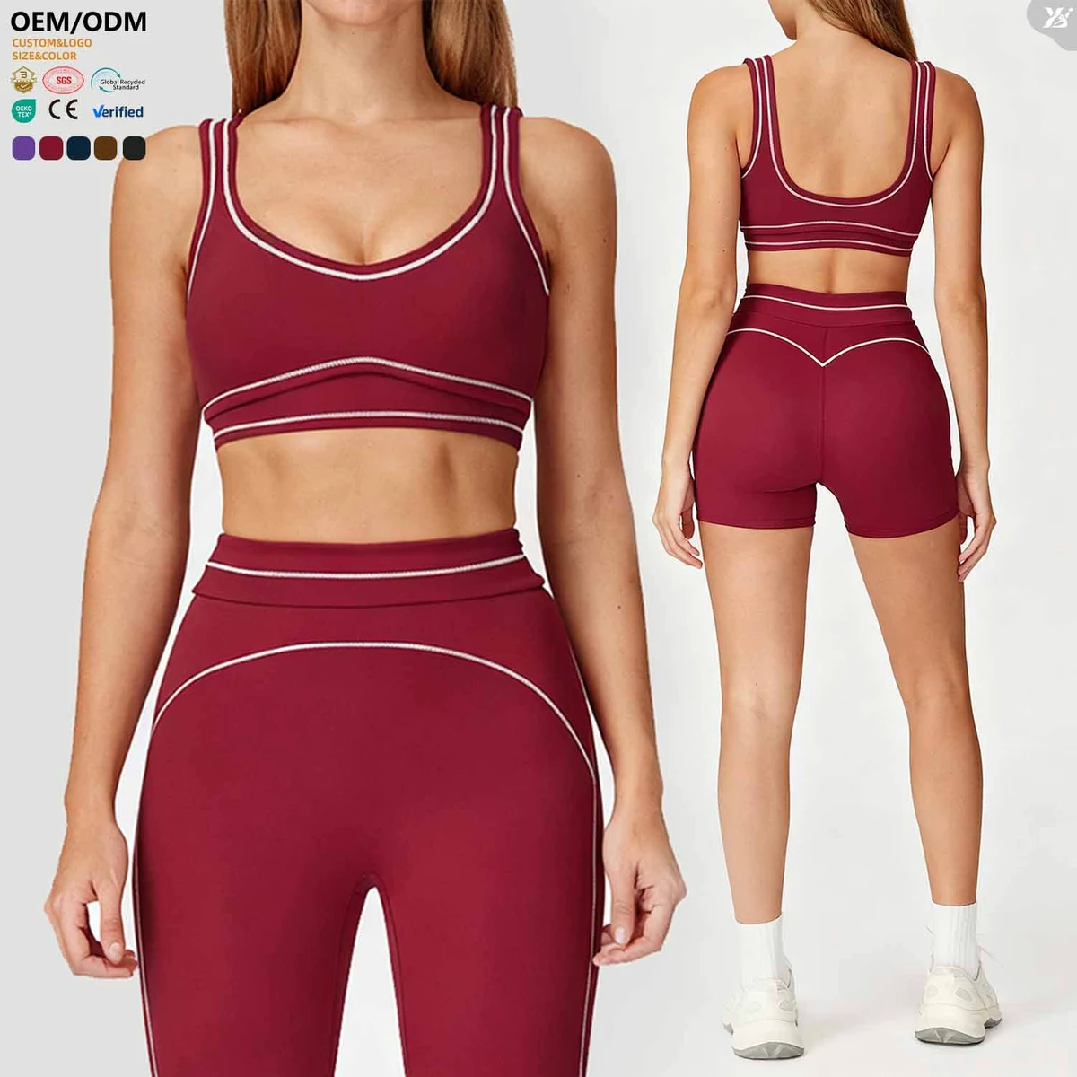 XW-AWX8003 OEM ODM Custom Ropa Deportiva Mujer High Quality Gym Fitness Tank Top Contrast Color Soft Women Pilates Yoga Bra