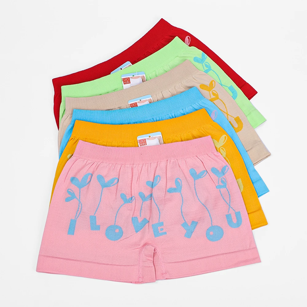 UOKIN Skin-friendly Seamless Polyester Teen Girls Boxer Underwear Shorts for Children 10-14years Teen