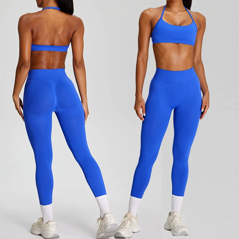 2026 Women's 2-Piece Yoga Set Quick Dry Lightweight Fitness Seamless Breathable Bra High Waist Butt Lift Sports Leggings Solid