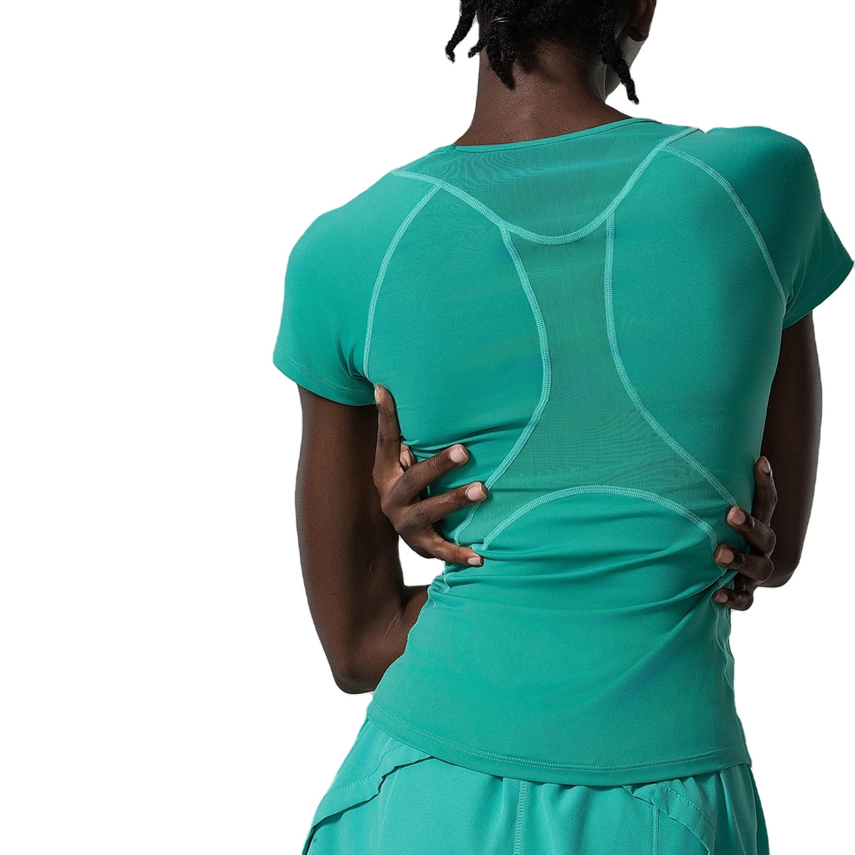 Aoyema Athletic Tshirt Loose Casual Fitness Workout Running Tops Stretch Plus Size Yoga Wear Short Sleeve Sport Tight Tee Shirt