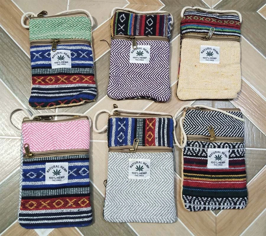 Hot Hot New Arrival Boho Hippie Gypsy Style Hemp Women Fashion Wholesale Mobile Phone Bags GC-bg-681