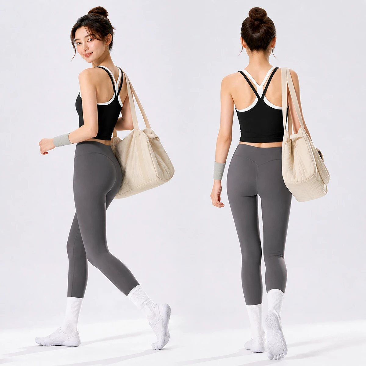 Women's for Sports Vest High Elastic Quick Dry Sleeveless for Tight-Fitting Striped Running Fitness Top for Yoga