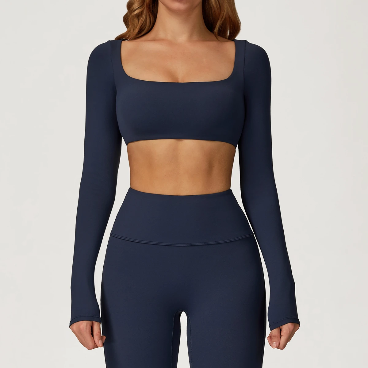 Sportwear Women's Two -Piece Training Yoga Suit Double-Sided Brushed Tight Breathable Sports Running