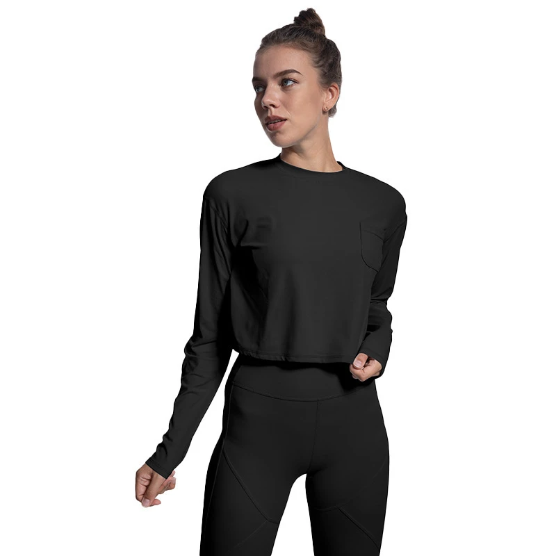 New White Long-sleeved Maternity Summer Yoga Fitness Top Women's Navel High Four-Way Stretch Elastic Sports Simple and Versatile