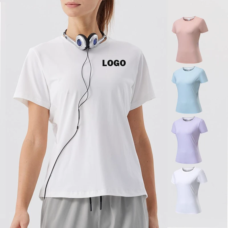 Women's Compression Shirt Short Sleeved Fitness Top, Quick Drying Elastic Sports Base Layer, Quick Drying Gym Yoga Running
