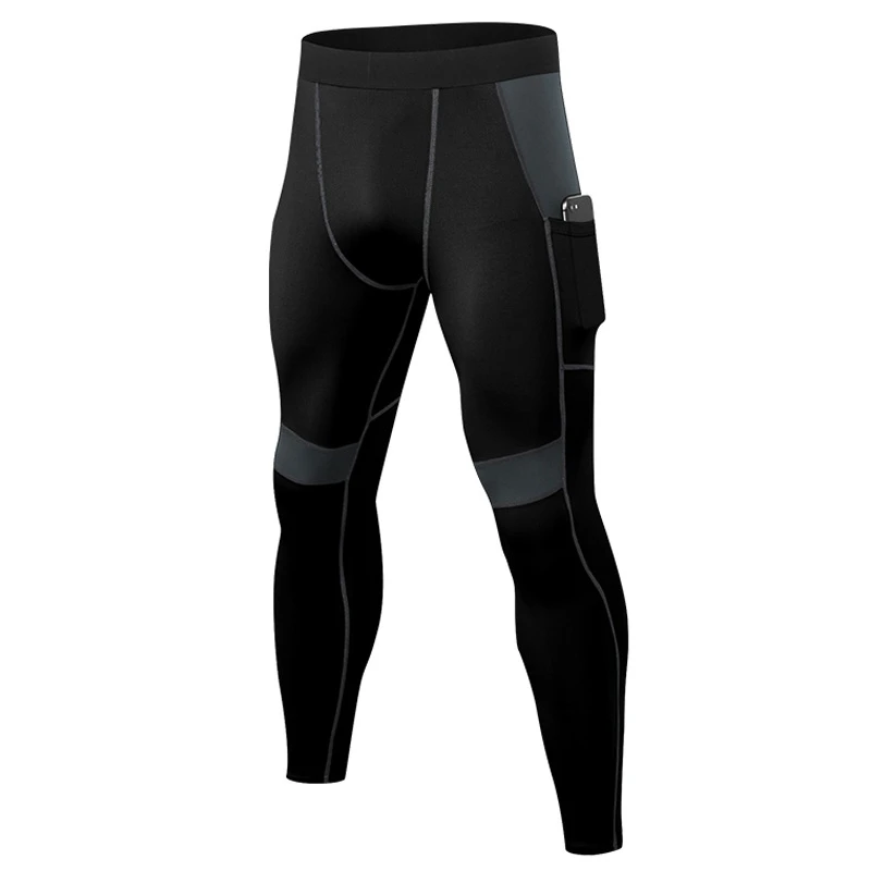 Men's Casual Lightweight Compression Gym Yoga Pants 100% Polyester Stretchable Canvas Mid Waist Leggings for Winter Season