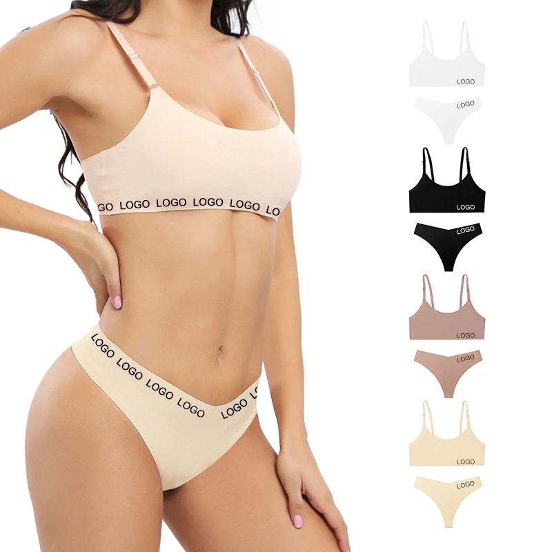 Custom Logo High Quality Adjustable Backless Breathable Sports Bras & Panty Top Gym Fitness Yoga Sets For Women