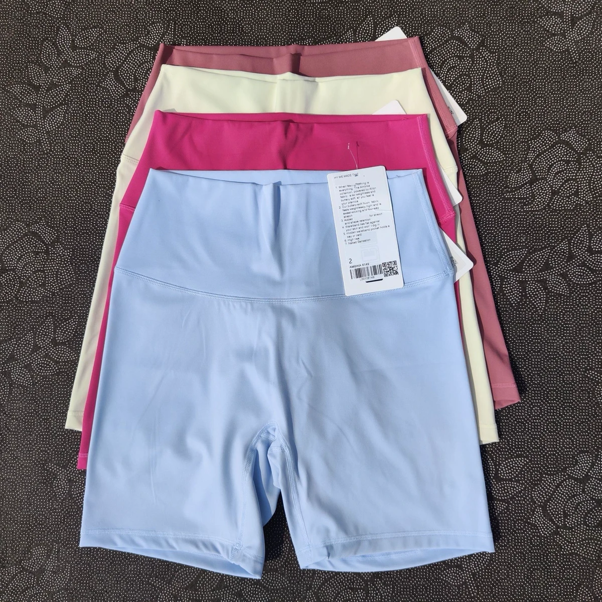 GC Solid Color Women's High Waist Double-sided Brushed Yoga Fitness Shorts High Elastic Tight Abdomen Shaping Built-in Pockets