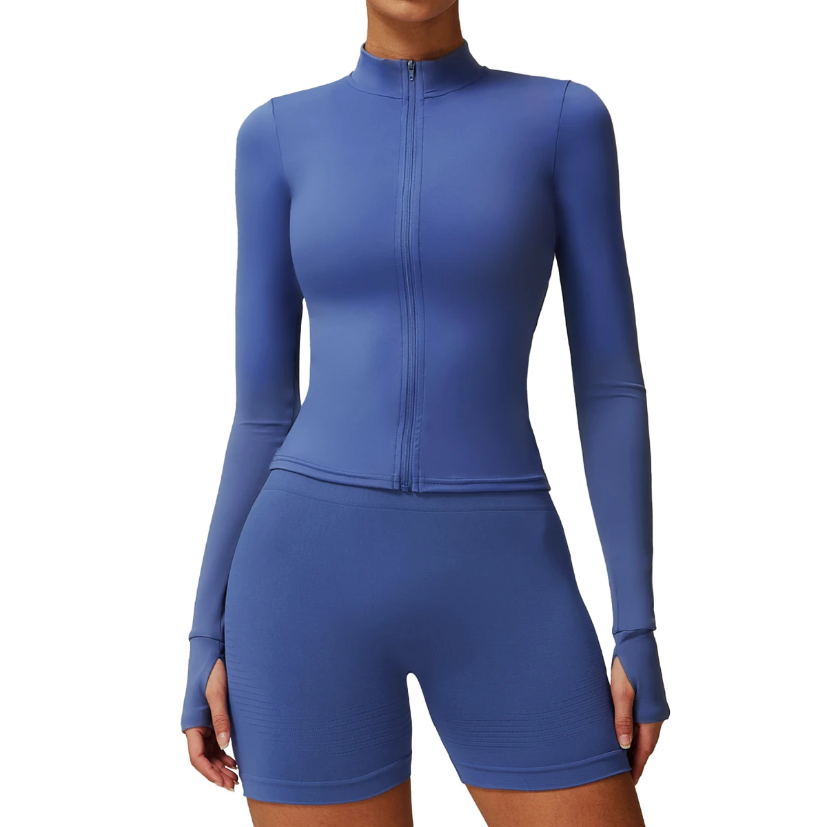 Hot Sale Women's Zipper Tight Quick-Drying Breathable Sports Tops Training Long Sleeved Yoga Wear Seamless Design Yoga Jackets