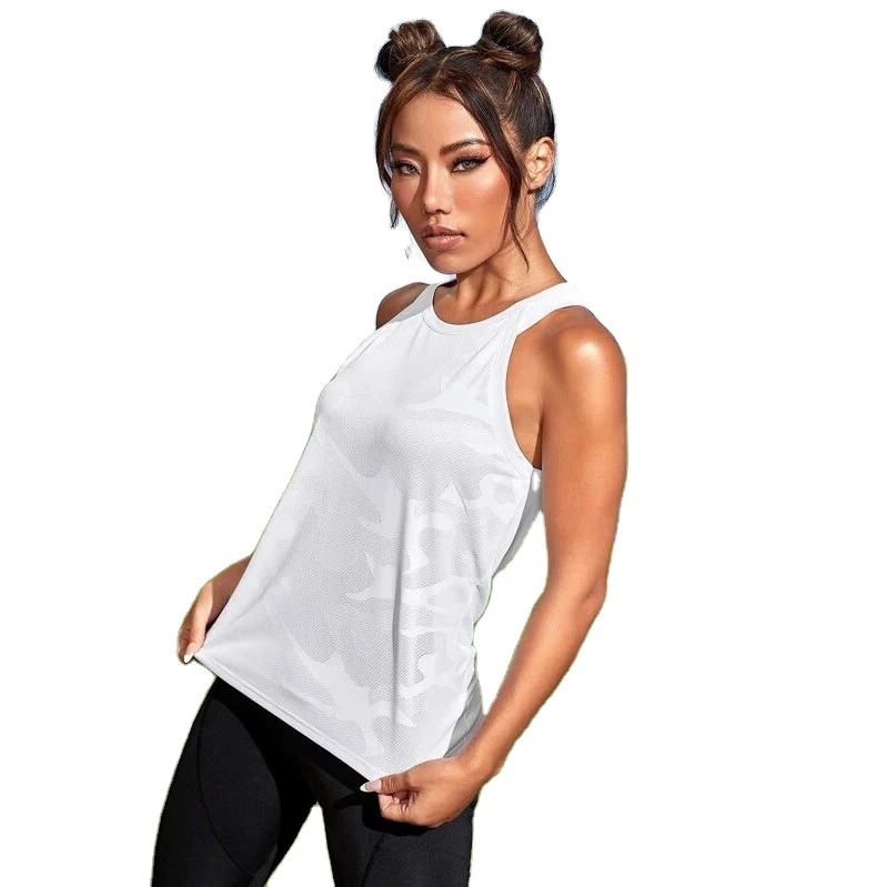 Women's Sports Vest Tank Top Knitted Quick Dry Breathable Slim Fit Yoga Gym Workout Tops