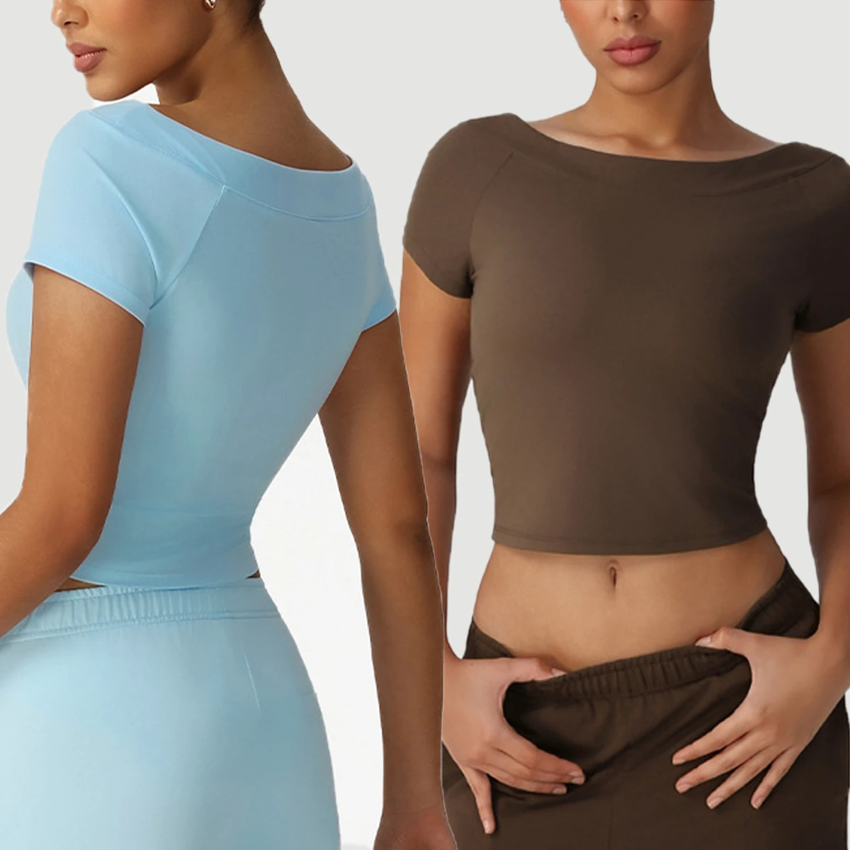 YIYI Summer Round-neck Women's Sports Top SKINNY Comfortable Female Short Sleeves High Elastic Quick Dry Women's Yoga T-shirts