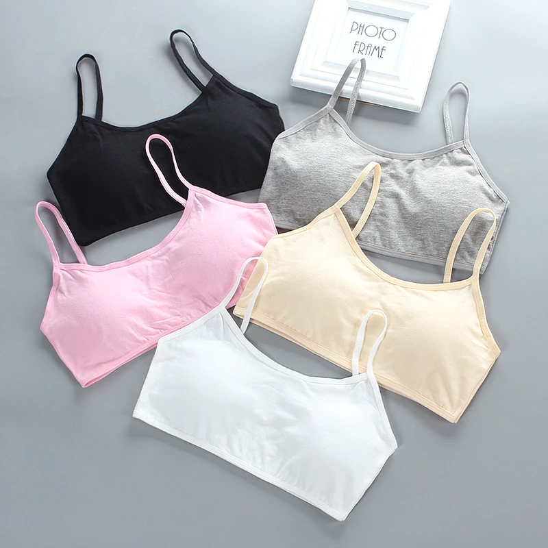 Girls' Bra Strap Cotton 12 Years Old Developmental Period Elementary School Students Thin Strap Small Vest Inserts