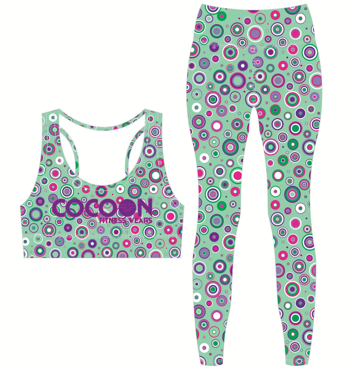 Women's Yoga Gym Plus Size Sublimation Print 2-Piece Set Four-Way Stretch Breathable Quick-Dry Anti-UV Spandex/Polyester Sports
