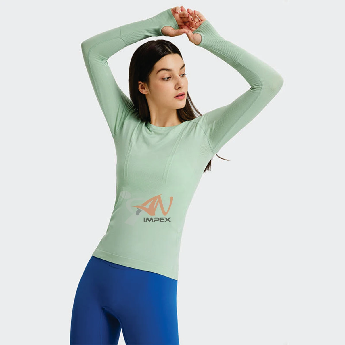 Yoga Wear Women Gym Fitness Set Compression Long Sleeve t Shirt Seamless Top