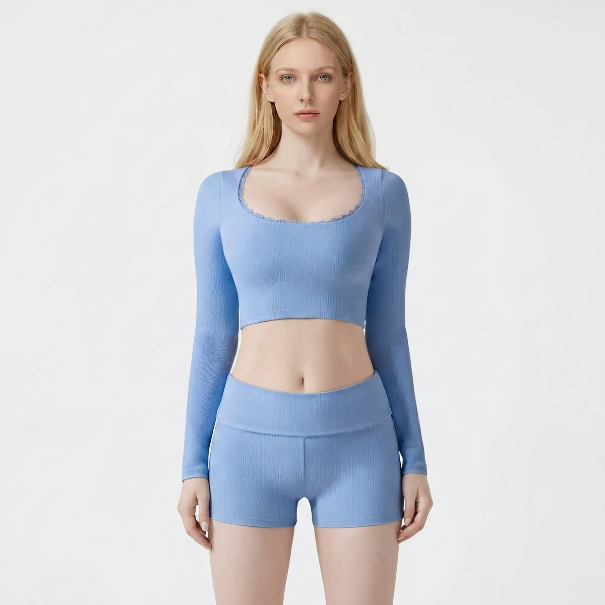 Lumenfield: Moisture-Wicking Polyester Single Jersey in use during mat-based studio sessions and long holds