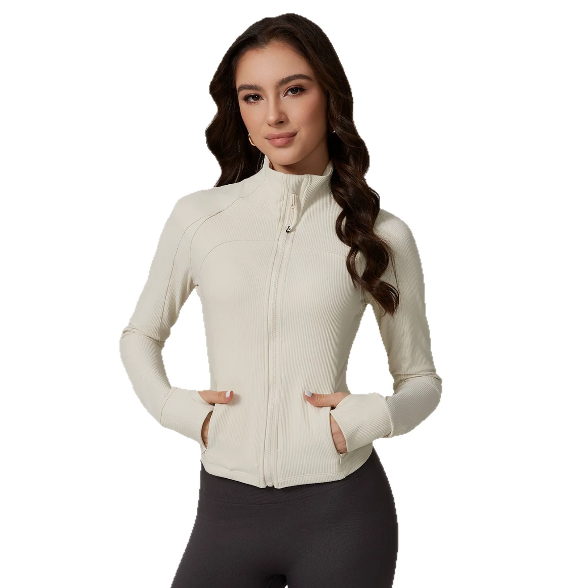 Slimming Fitness Long-Sleeve Yoga Top Simple Design Cardigan Women's Outerwear