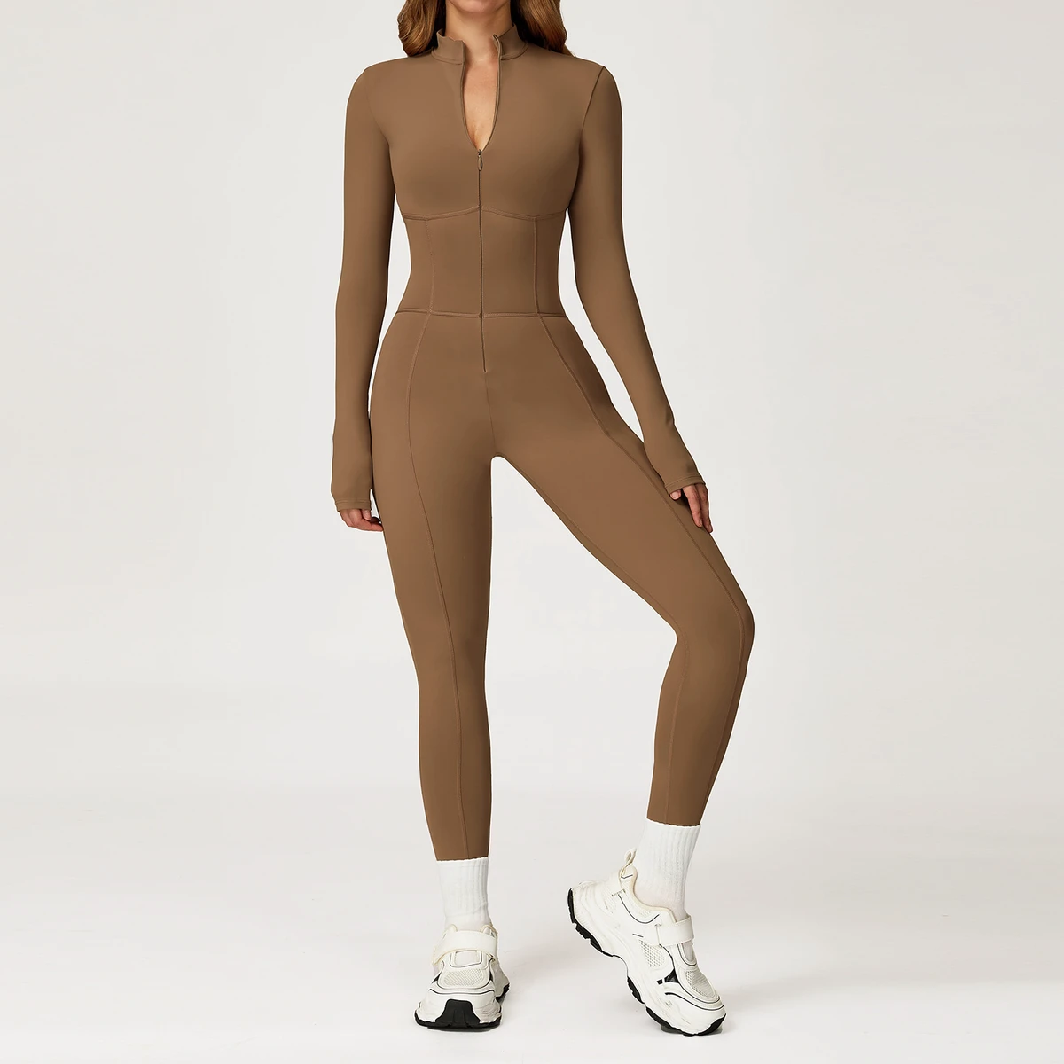 Solid Women Running Workout Long Pants Jumpsuit Skinny Short High Elasticity Nylon Bodysuit Yoga Sports Workout Gym One Piece