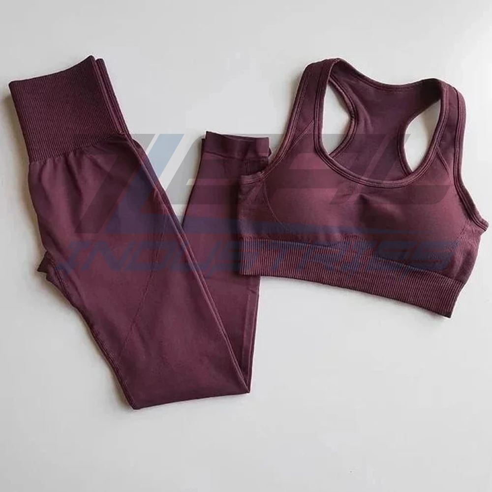 Yoga Sets Gym Fitness Sets Women Compression Bra and Leggings Sets Non See Through 270 Gsm fabric